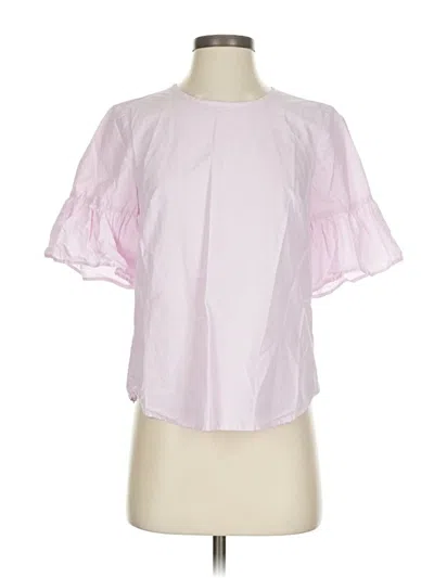 Pre-owned Jcrew Short Sleeve Blouse In Pink