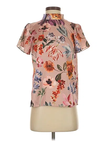 Pre-owned Jcrew Short Sleeve Blouse In Pink