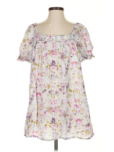 Pre-owned Jcrew Short Sleeve Blouse In Pink