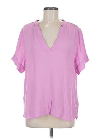 Pre-owned Jcrew Short Sleeve Blouse In Pink