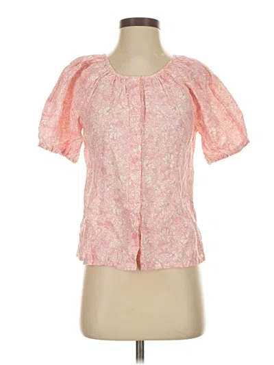 Pre-owned Jcrew Short Sleeve Blouse In Pink