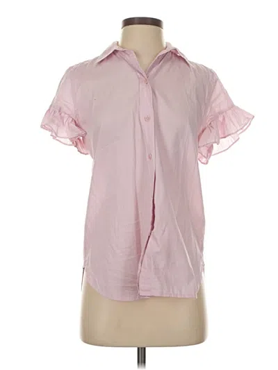 Pre-owned Jcrew Short Sleeve Blouse In Pink