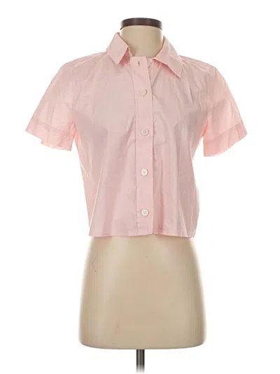 Pre-owned Jcrew Short Sleeve Blouse In Pink