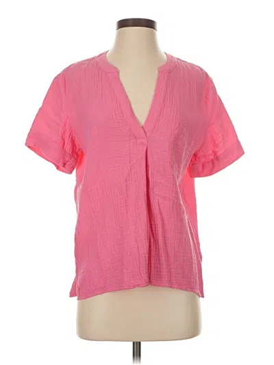 Pre-owned Jcrew Short Sleeve Blouse In Pink