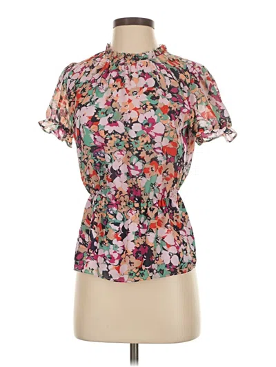 Pre-owned Jcrew Short Sleeve Blouse In Pink