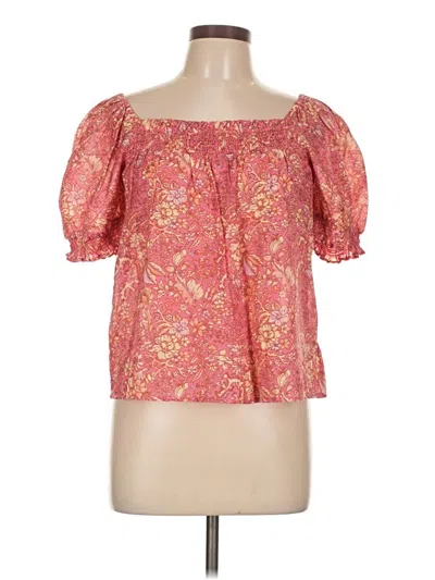 Pre-owned Jcrew Short Sleeve Blouse In Pink
