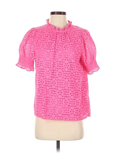 Pre-owned Jcrew Short Sleeve Blouse In Pink