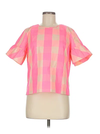 Pre-owned Jcrew Short Sleeve Blouse In Pink