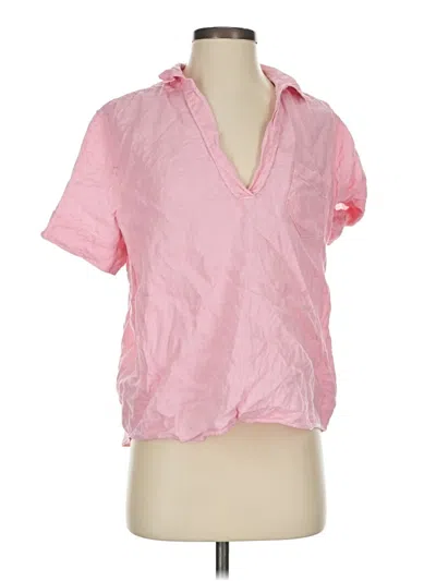 Pre-owned Jcrew Short Sleeve Blouse In Pink