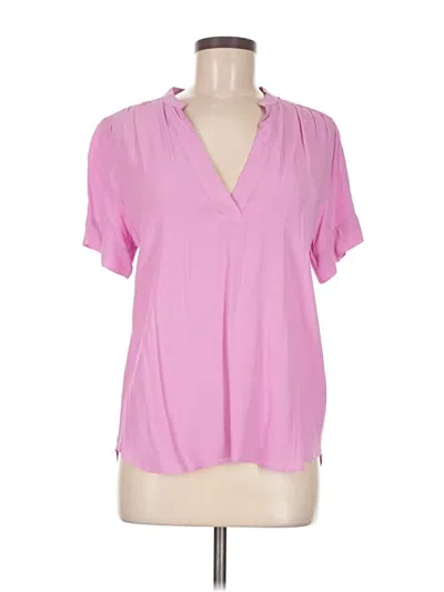Pre-owned Jcrew Short Sleeve Blouse In Pink