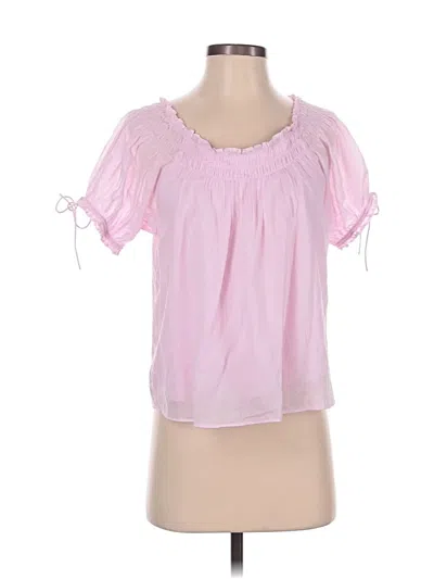 Pre-owned Jcrew Short Sleeve Blouse In Pink