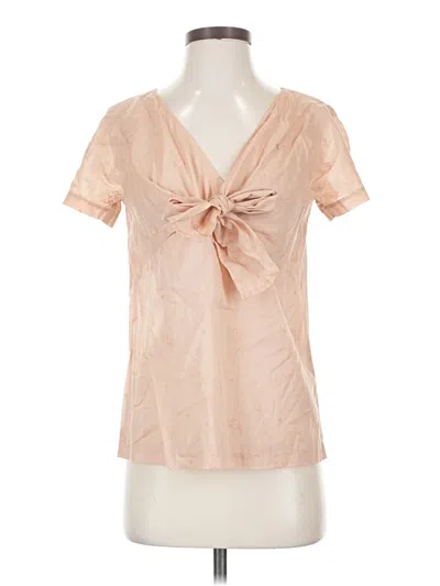 Pre-owned Jcrew Short Sleeve Blouse In Pink