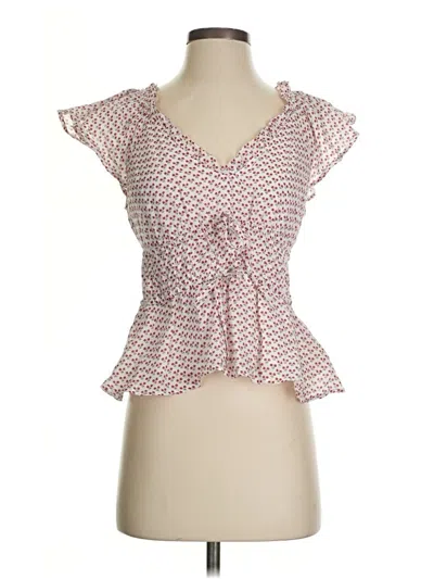 Pre-owned Jcrew Short Sleeve Blouse In Pink