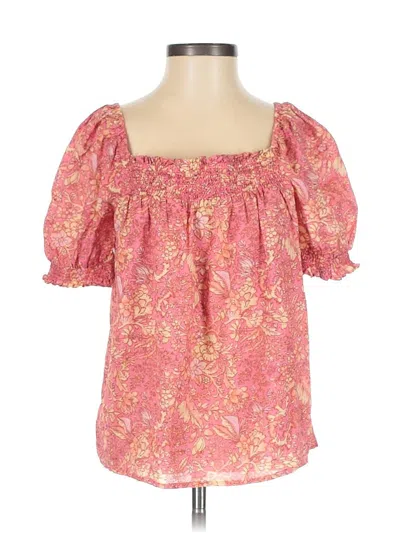 Pre-owned Jcrew Short Sleeve Blouse In Pink