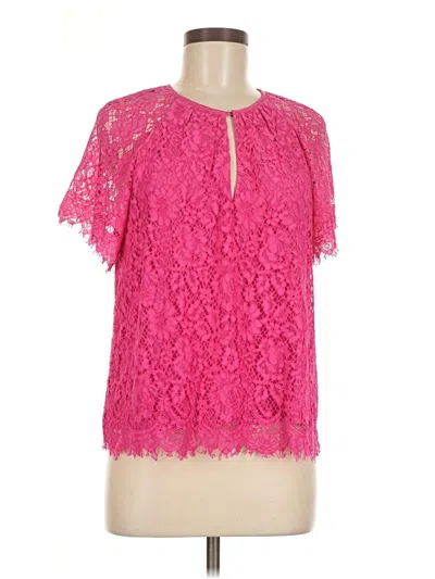 Pre-owned Jcrew Short Sleeve Blouse In Pink