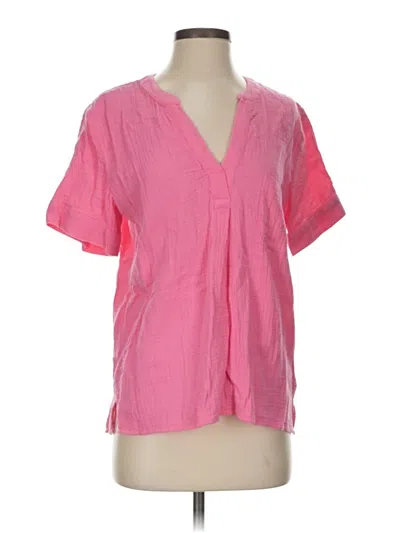Pre-owned Jcrew Short Sleeve Blouse In Pink