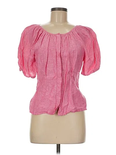 Pre-owned Jcrew Short Sleeve Blouse In Pink