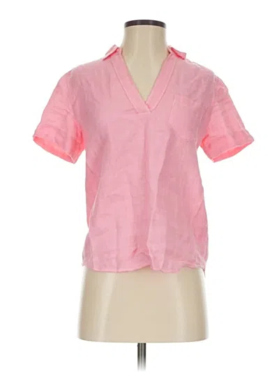 Pre-owned Jcrew Short Sleeve Blouse In Pink
