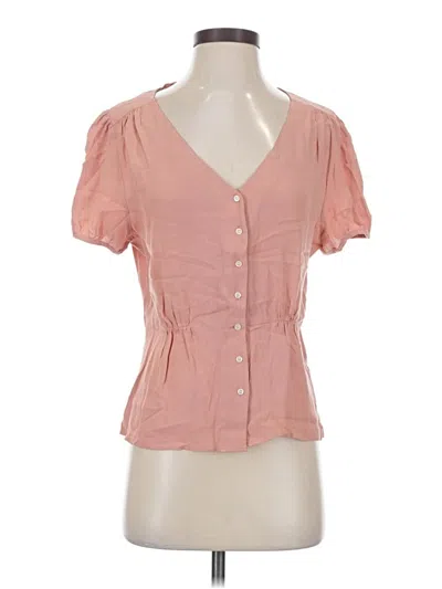 Pre-owned Jcrew Short Sleeve Blouse In Pink