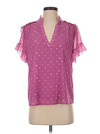 Pre-owned Jcrew Short Sleeve Blouse In Pink
