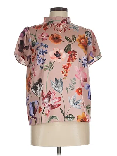 Pre-owned Jcrew Short Sleeve Blouse In Pink