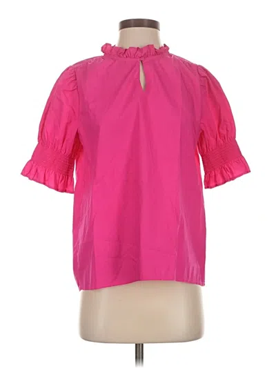 Pre-owned Jcrew Short Sleeve Blouse In Pink