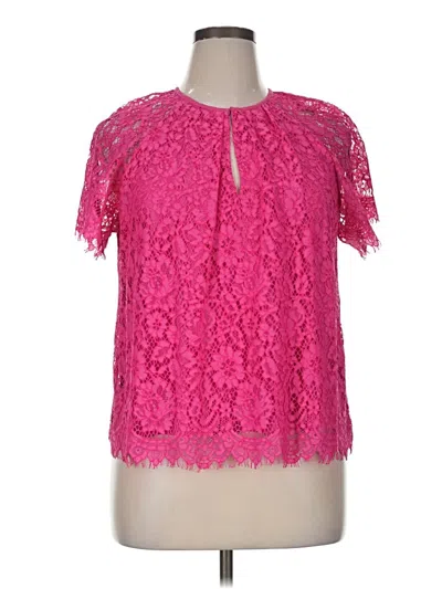 Pre-owned Jcrew Short Sleeve Blouse In Pink