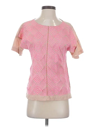 Pre-owned Jcrew Short Sleeve Blouse In Pink