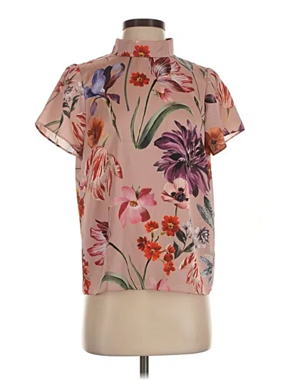 Pre-owned Jcrew Short Sleeve Blouse In Pink
