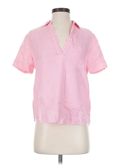 Pre-owned Jcrew Short Sleeve Blouse In Pink