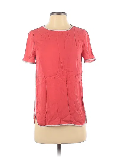 Pre-owned Jcrew Short Sleeve Blouse In Pink