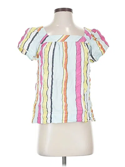 Pre-owned Jcrew Short Sleeve Blouse In Pink