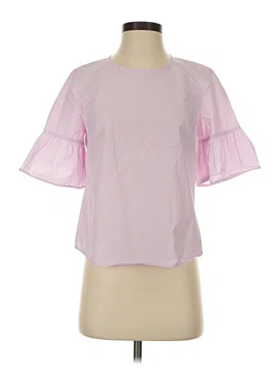 Pre-owned Jcrew Short Sleeve Blouse In Pink