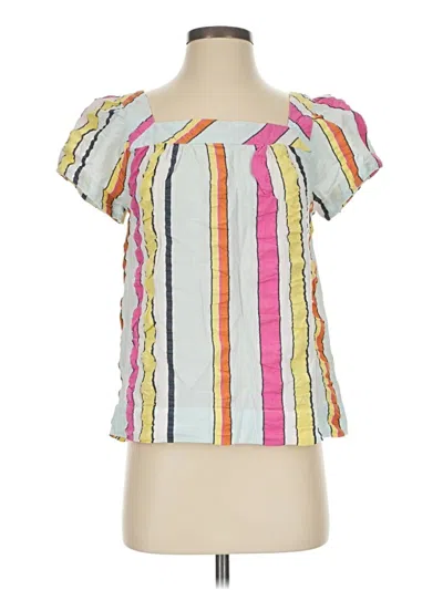 Pre-owned Jcrew Short Sleeve Blouse In Pink