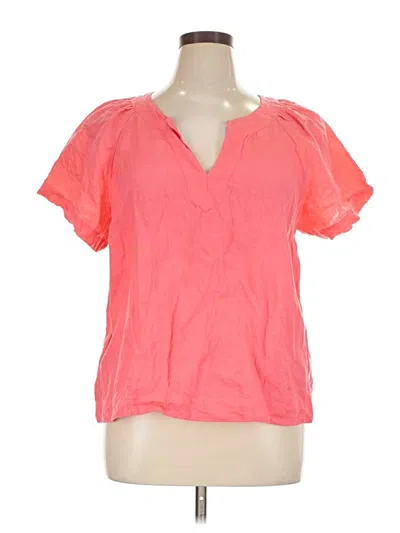 Pre-owned Jcrew Short Sleeve Blouse In Pink