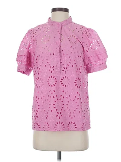 Jcrew Short Sleeve Blouse In Pink