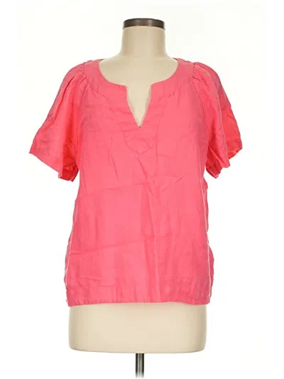 Pre-owned Jcrew Short Sleeve Blouse In Pink