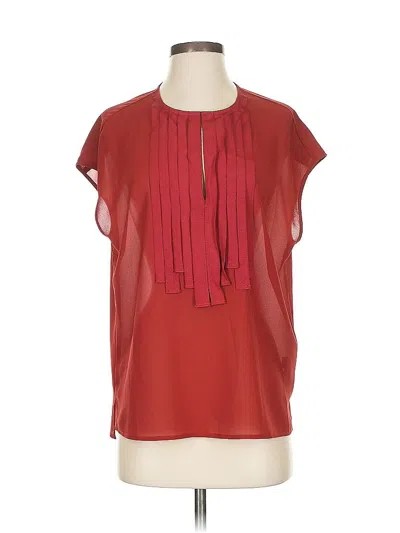 Pre-owned Jcrew Short Sleeve Blouse In Red