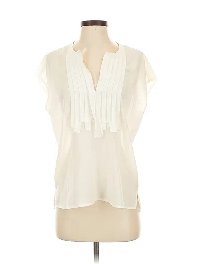 Pre-owned Jcrew Short Sleeve Blouse In White