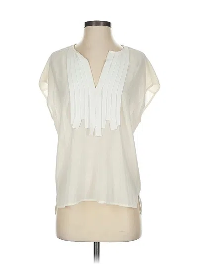 Pre-owned Jcrew Short Sleeve Blouse In White