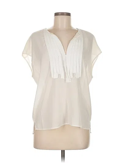 Pre-owned Jcrew Short Sleeve Blouse In White