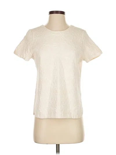 Pre-owned Jcrew Short Sleeve Blouse In White