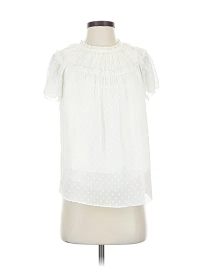Jcrew Short Sleeve Blouse In White