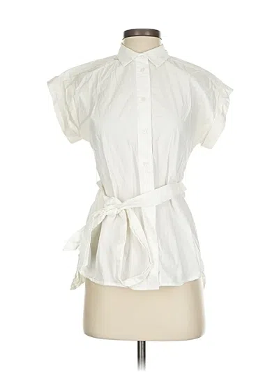 Pre-owned Jcrew Short Sleeve Blouse In White