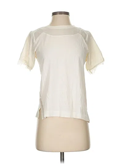 Pre-owned Jcrew Short Sleeve Blouse In White