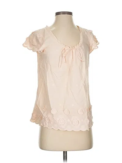 Pre-owned Jcrew Short Sleeve Blouse In White