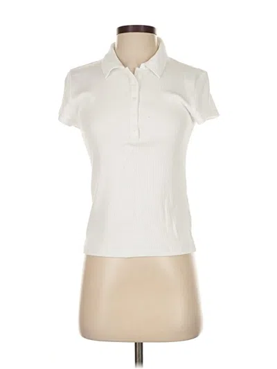 Pre-owned Jcrew Short Sleeve Blouse In White