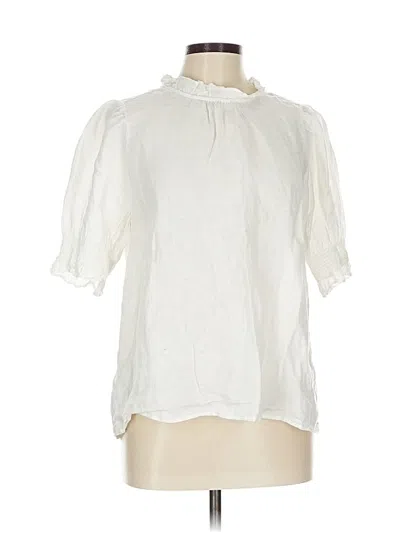 Pre-owned Jcrew Short Sleeve Blouse In White