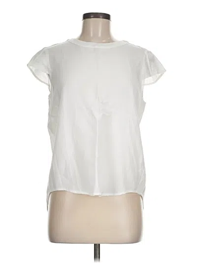 Pre-owned Jcrew Short Sleeve Blouse In White