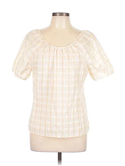 Jcrew Short Sleeve Blouse In White